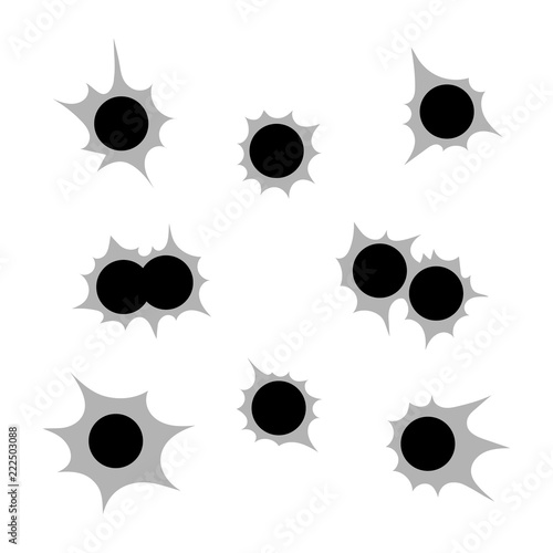 Vector Bullet Holes