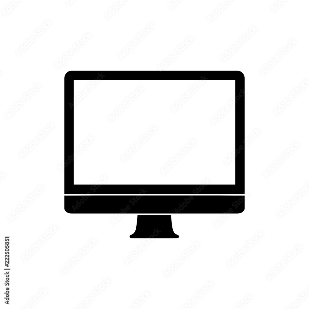 Monitor icon. Vector illustration, flat design. Monitor icon. Vector illustration, flat design.