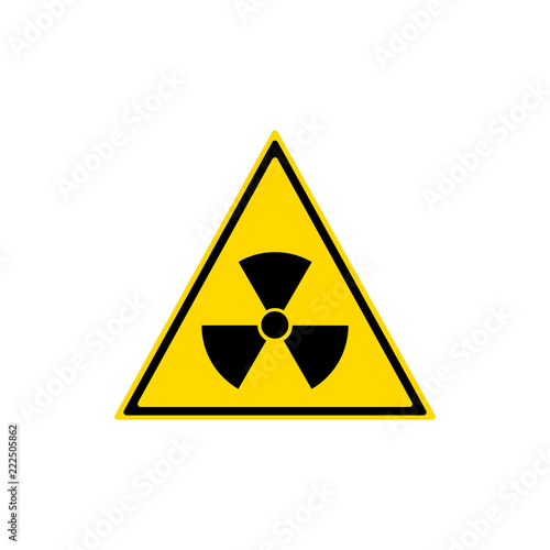 Radiation sign. Vector illustration, flat design.