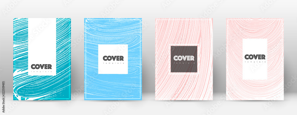 Cover page design template. Hipster brochure layout. Breathtaking trendy abstract cover page. Pink a