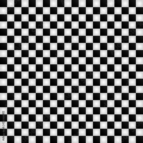 Checkered chess black white shadow