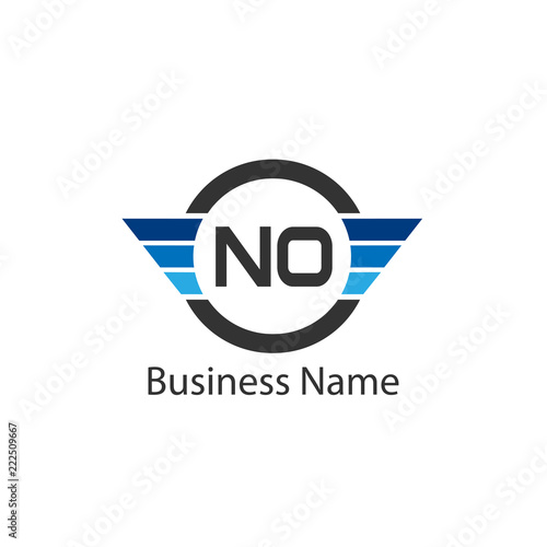 Initial Letter NO Logo Template Design