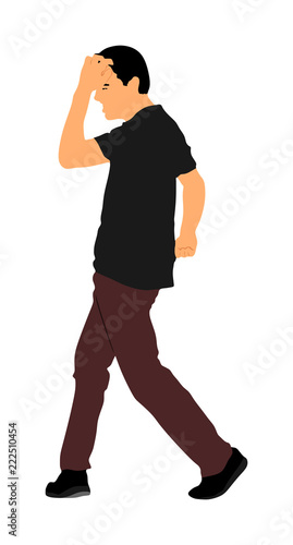Party dancer handsome boy vector illustration. Nightlife party dancing concept. Disco club event. Birthday celebration. Teenager in good mood. Fun  entertainment. Young man music enjoying. Dj clubbing