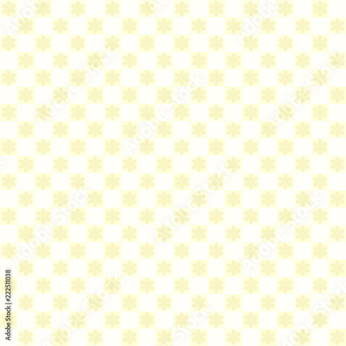 Yellow flower pattern. Seamless vector