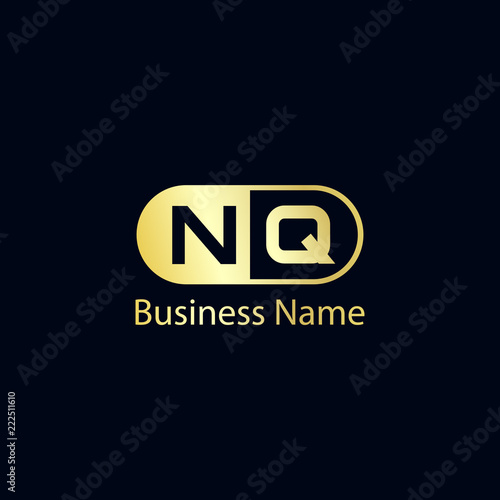 Initial Letter NQ Logo Template Design