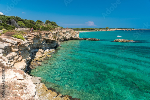 Rocky coastline in the Gelsomineto area, near Siracusa