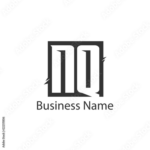 Initial Letter NQ Logo Template Design