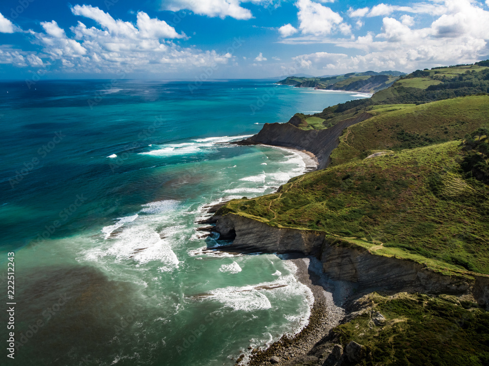 Exotic summer coast seen from a birds perspective Exotic summer coast seen from a birds perspective