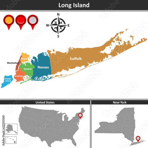 Map of Long Island photo