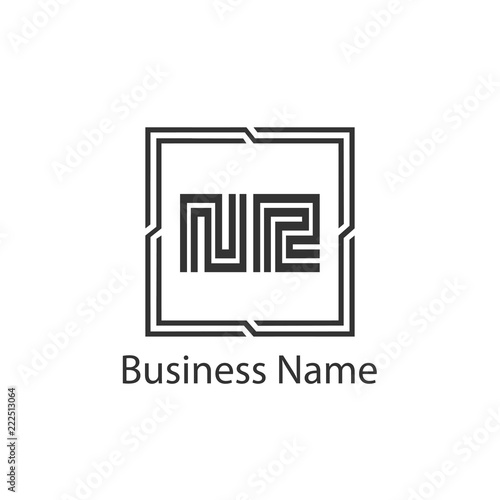 Initial Letter NR Logo Template Design