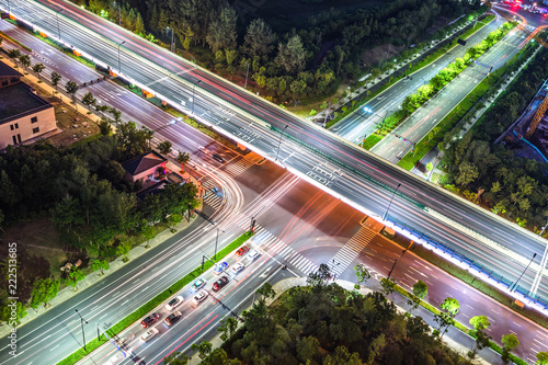 traffic in hong kong at night