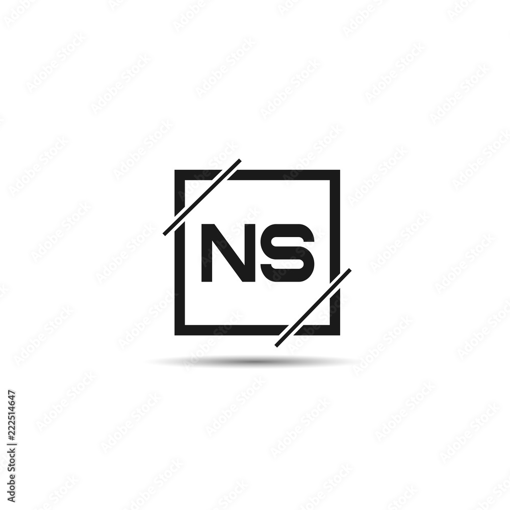 Initial Letter NS Logo Template Design Initial Letter NS Logo Template Design