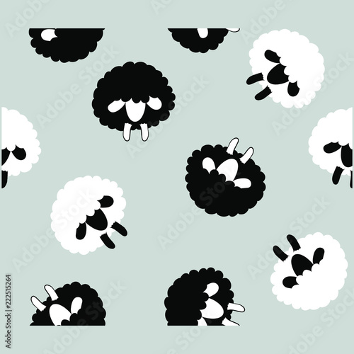 ilustracion en patron de borregos de dos colores