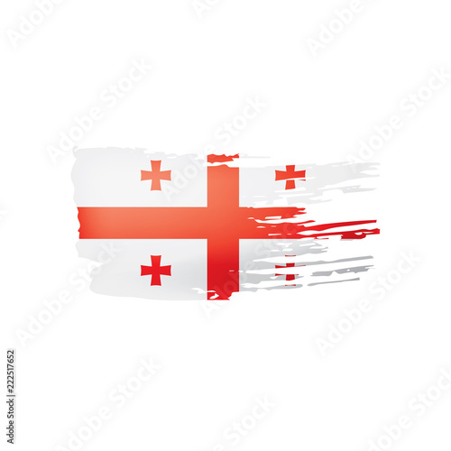 Georgia flag, vector illustration on a white background