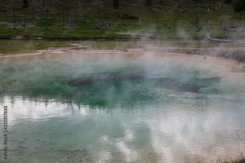Yellowstone National Park Blue Pool Wyoming