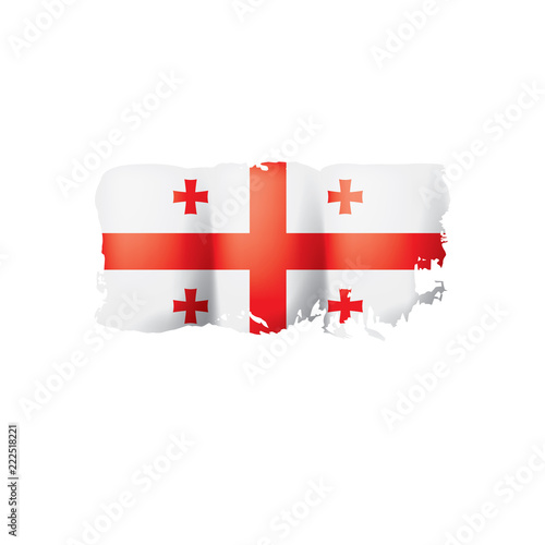 Georgia flag, vector illustration on a white background