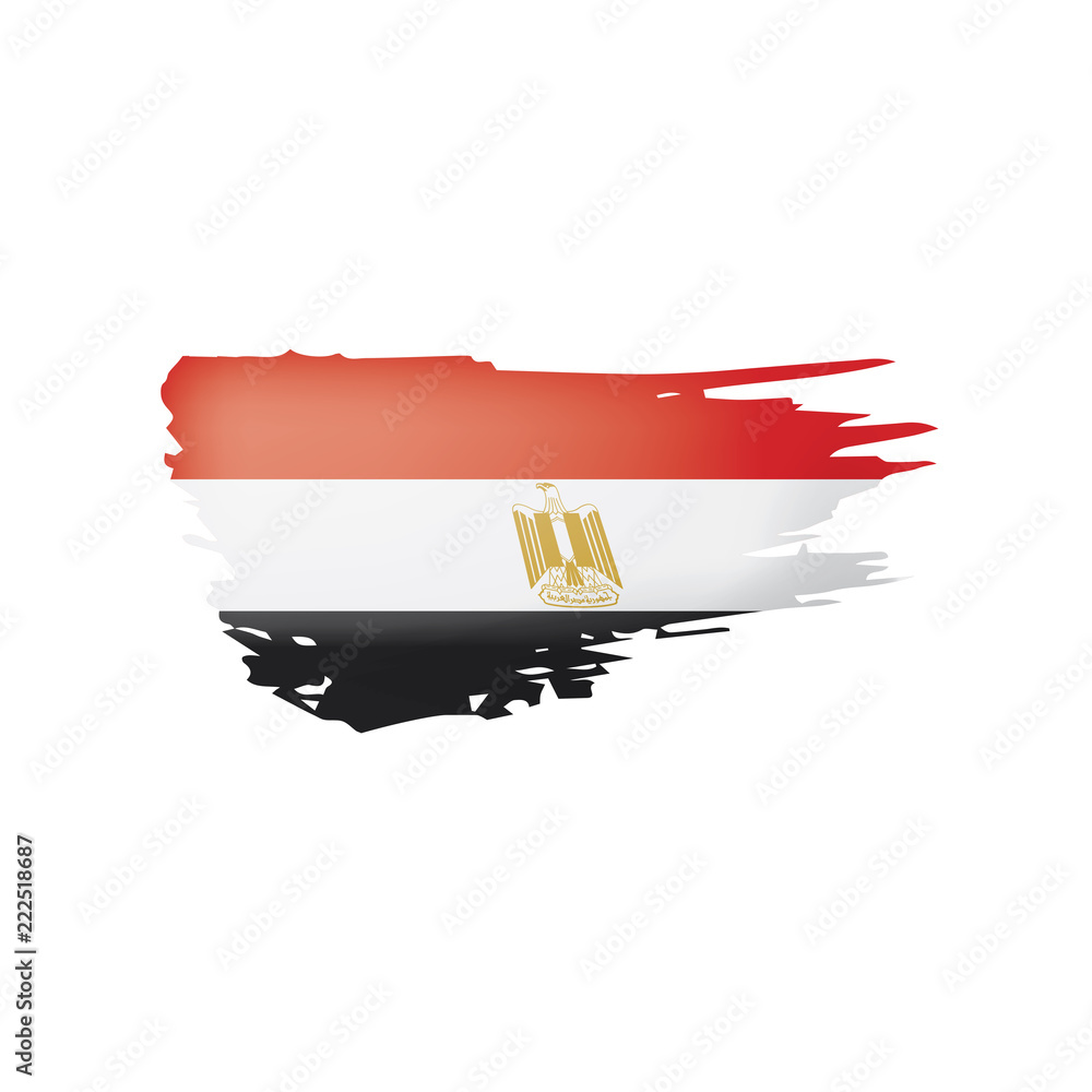 Egypt flag, vector illustration on a white background Egypt flag, vector illustration on a white background