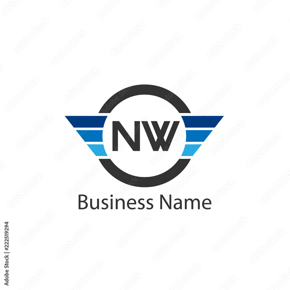 Initial Letter NW Logo Template Design Initial Letter NW Logo Template Design