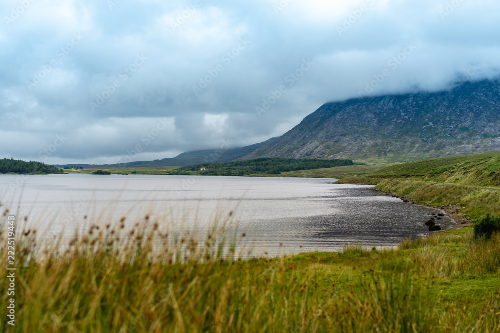 Lake a low cloud landscape in Ireland