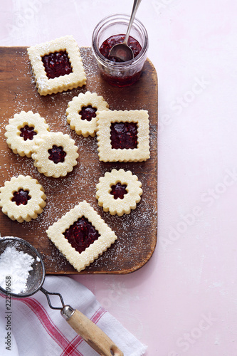 Raspberry Linzer Cookies
