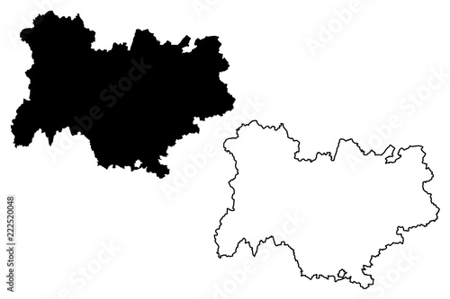 Auvergne-Rhone-Alpes (France, administrative region) map vector illustration, scribble sketch Auvergne-Rhone-Alpes map