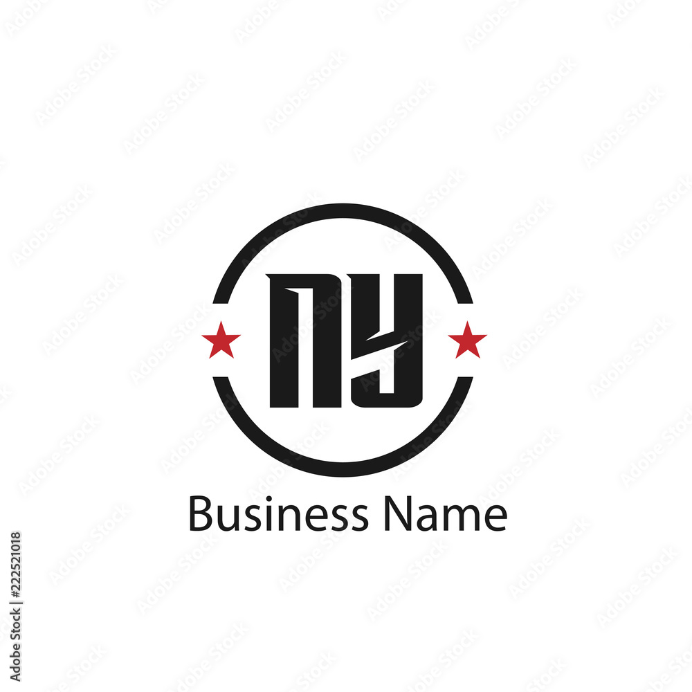Initial Letter NY Logo Template Design Initial Letter NY Logo Template Design