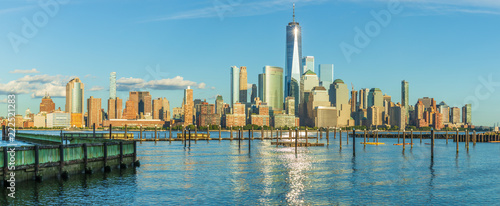 View to Manhattan Skyline from New Jersey, USA photo