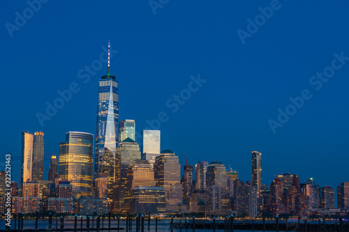 View to Manhattan Skyline from New Jersey  USA