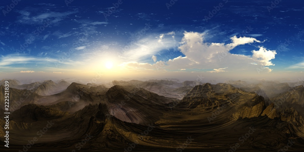 The hills. HDRI . equidistant projection. Spherical panorama. panorama 360. environment map, landscape,
