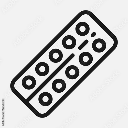 Oral contraception line vector icon. World Contraception Day.