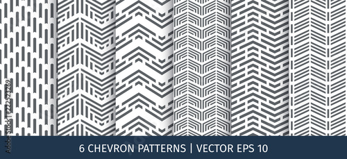 Set of chevron patterns. Vector photo