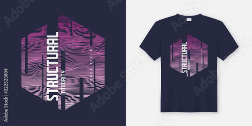 Structural integrity abstract sci-fi vector t-shirt and apparel 