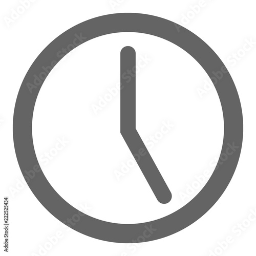Clock icon on white.