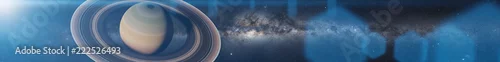 Obraz planeta Saturn i Słońce