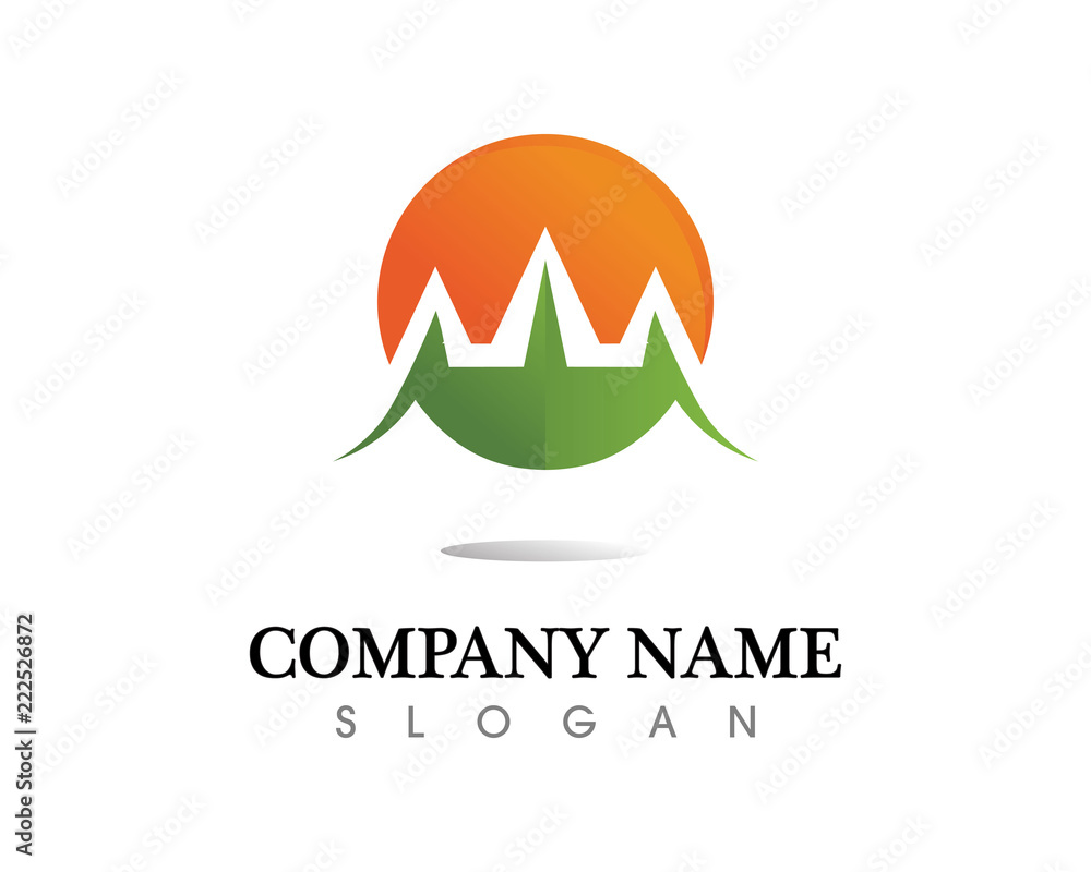 Mountain nature landscape  logo and symbols  icons template