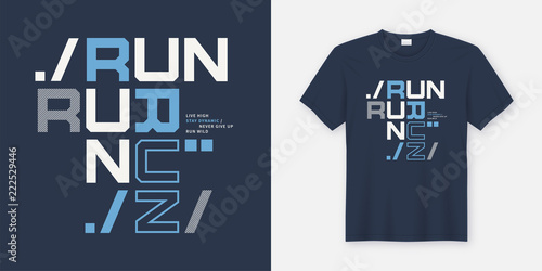 Run wild t-shirt and apparel design. Vector print, typography, p