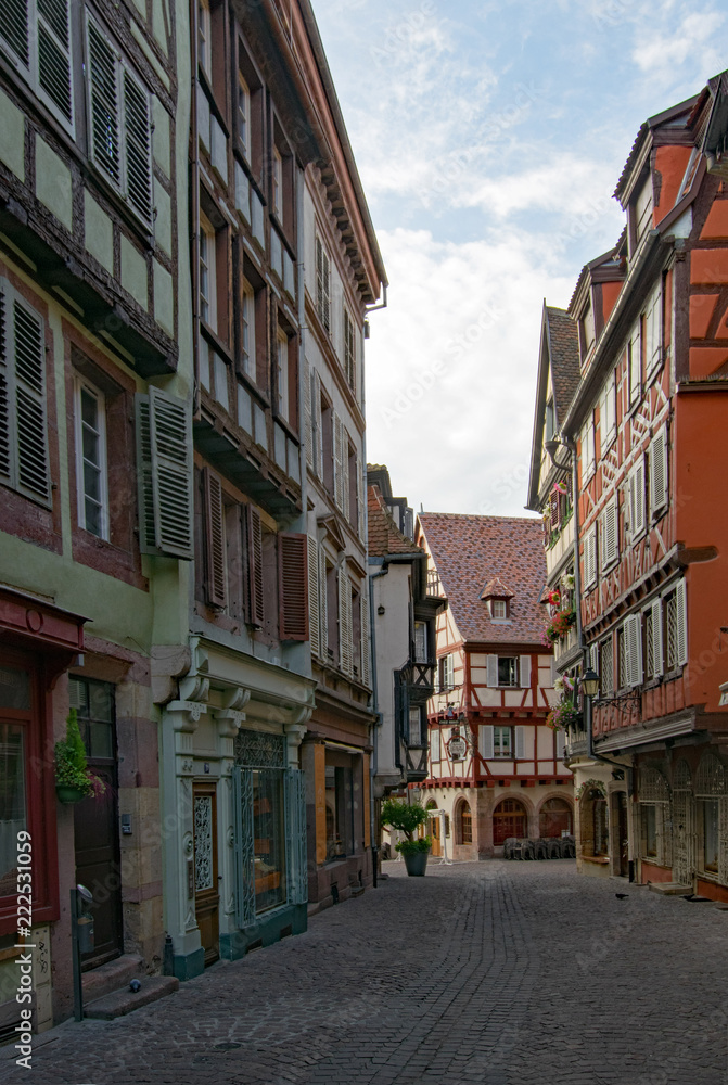 In der Altstadt von Colmar, Elsass, Frankreich 