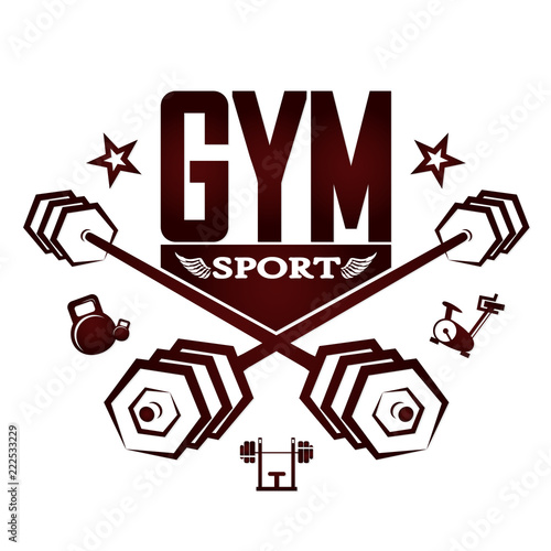Gym silhouette design