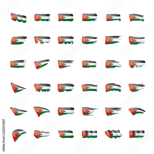 Jordan flag  vector illustration on a white background