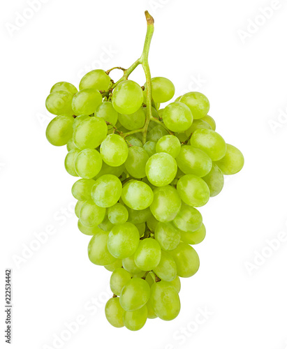 6311746 Green grape, isolated on white background, clipping path, full depth of field