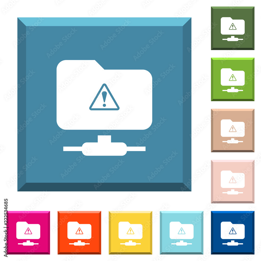 FTP warning white icons on edged square buttons FTP warning white icons on edged square buttons