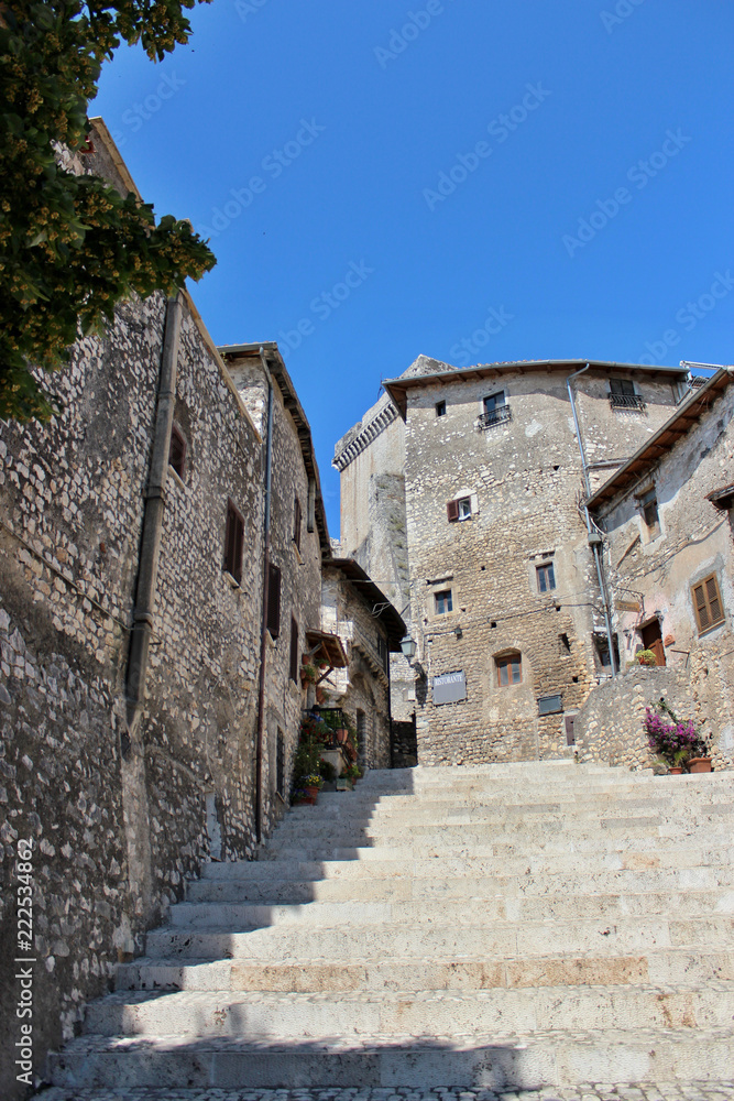 ancient village of Sermoneta, in Lazio