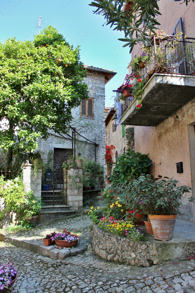 ancient village of Sermoneta, in Lazio