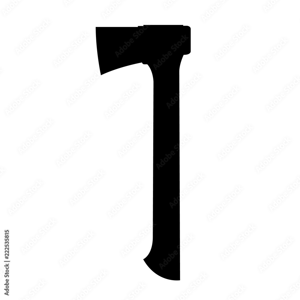 Axe icon, silhouette, logo on white background Axe icon, silhouette, logo on white background