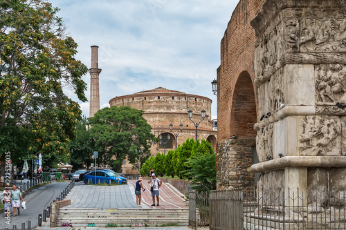 Thessaloniki, Greece - August 16, 2018: Rotunda of Galerius also known as Agios Georgios is the oldest monument in Thessaloniki City, Greece. photo