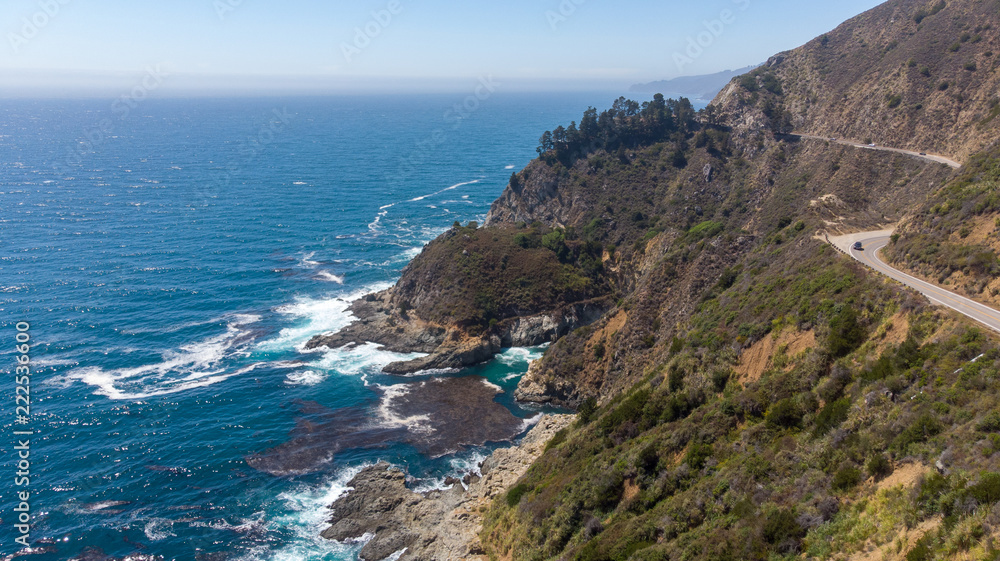 Big Sur, California from drone