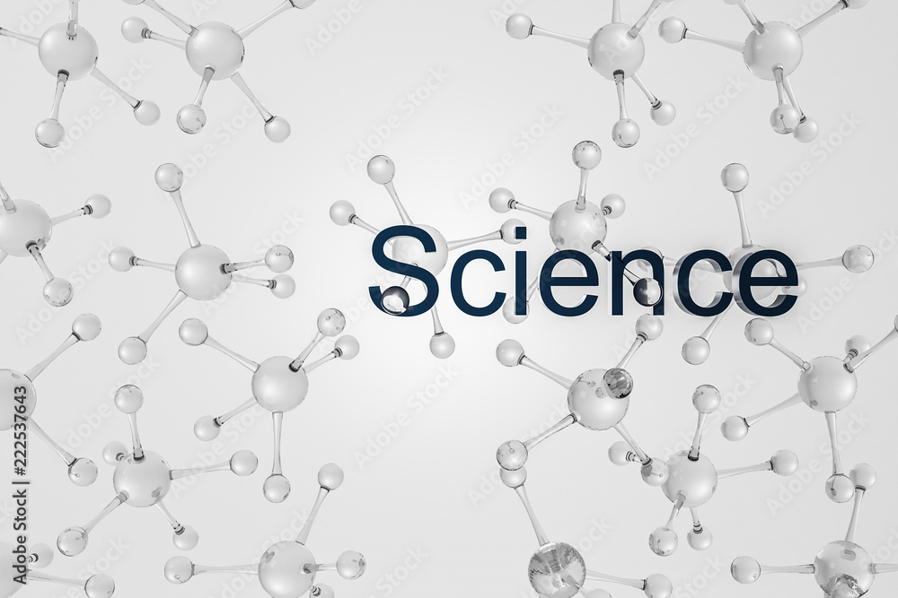 Transparent molecules over white, science Transparent molecules over white, science