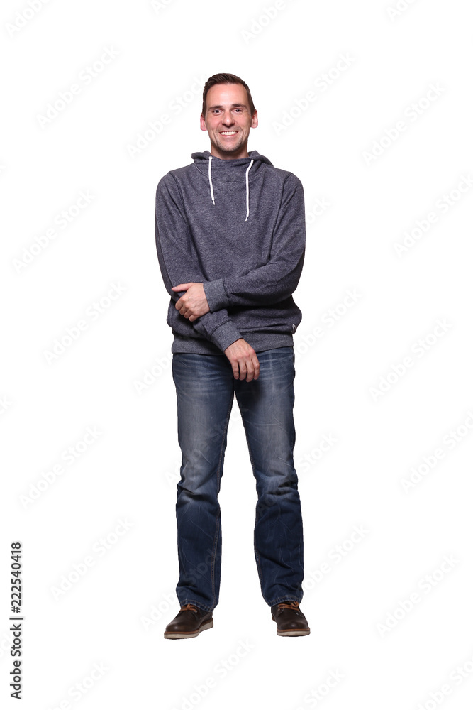 Full body caucasian man