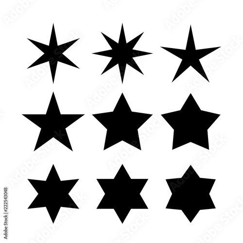 Vector star shapes collection