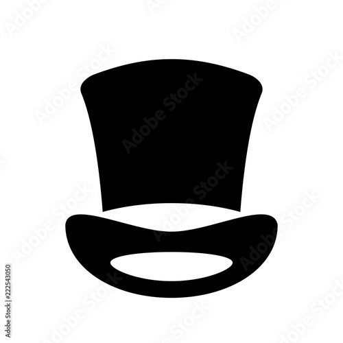 Old top hat vector icon